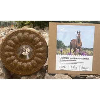 Wildlutscher Leckstein für Pferde und Ponys Mariendistelsamen 1,8 kg
